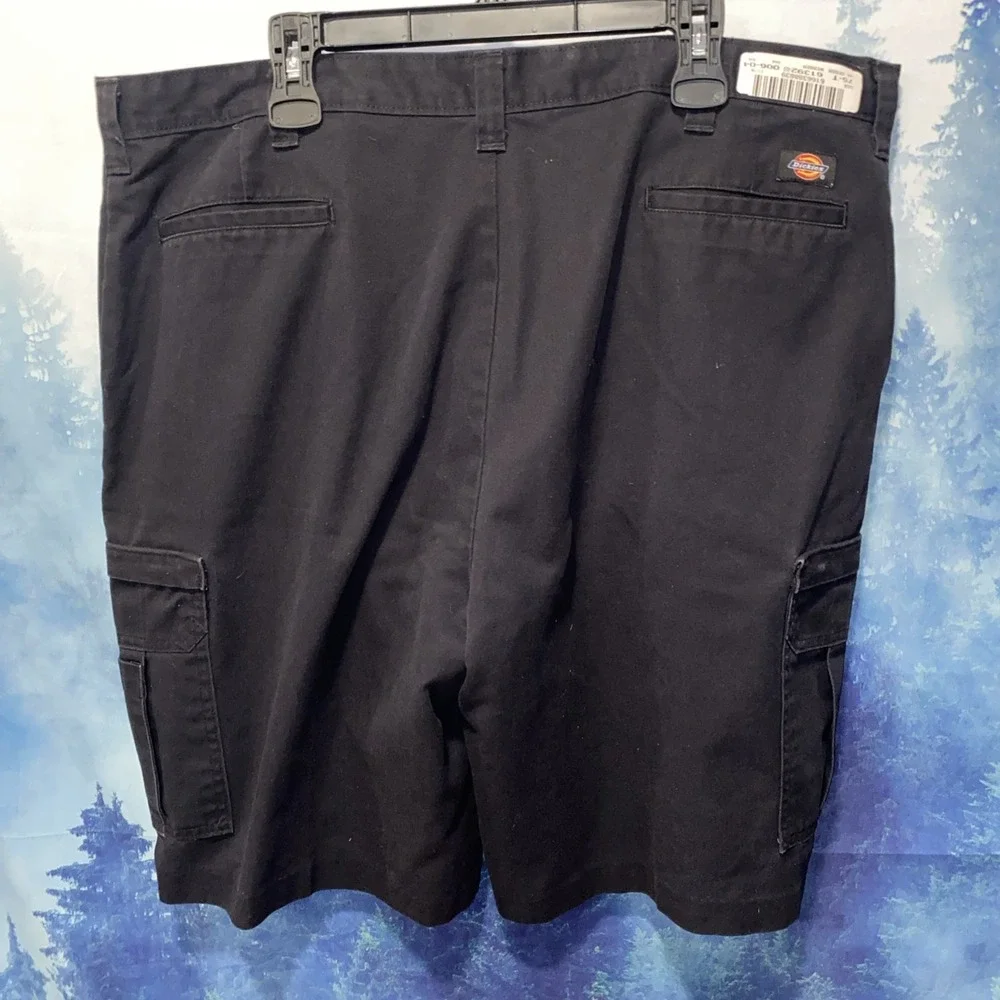 Dickies Men's Black Canvas Cargo Shorts W44 Inseam 10